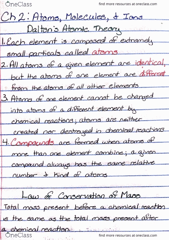 CH 110 Lecture Notes - Lecture 2: Umber, Nitride, Relative Atomic Mass thumbnail