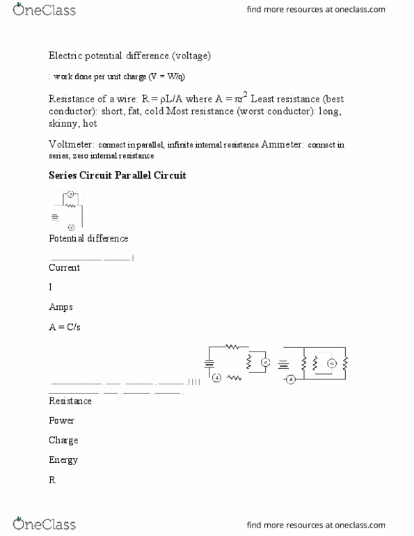 PHYS 132 Lecture Notes - Lecture 1: Kilowatt Hour, Electromagnetic Induction, Ammeter thumbnail