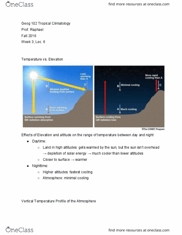GEOG 102 Lecture Notes - Lecture 6: Sea Surface Temperature, Walker Circulation, Thermal Equator thumbnail