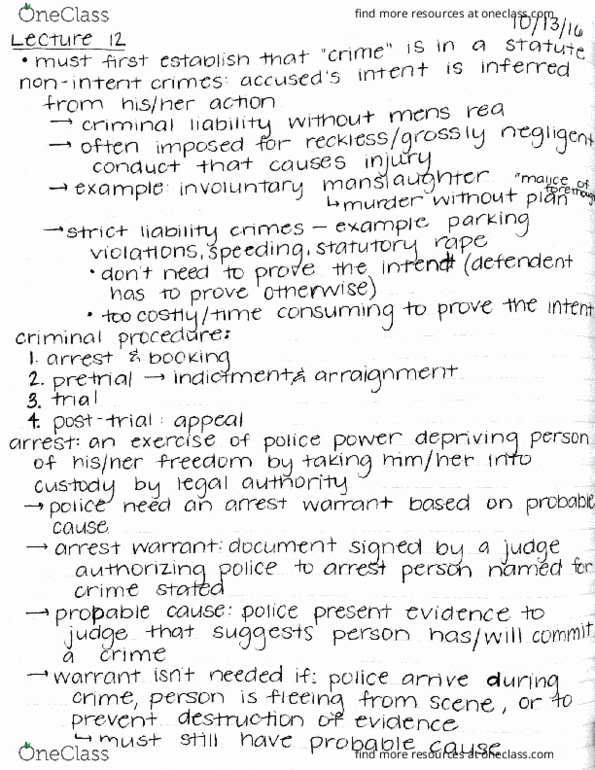 ACCT352 Lecture Notes - Lecture 12: Hung Jury, Arraignment, Informa thumbnail