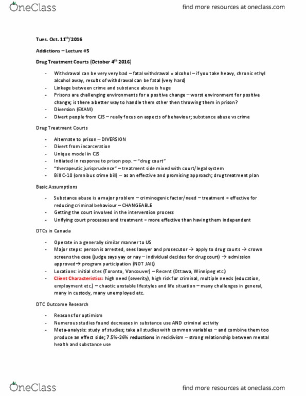 PSYC 3403 Lecture Notes - Lecture 5: Dental Caries, Naloxone, Therapeutic Jurisprudence thumbnail