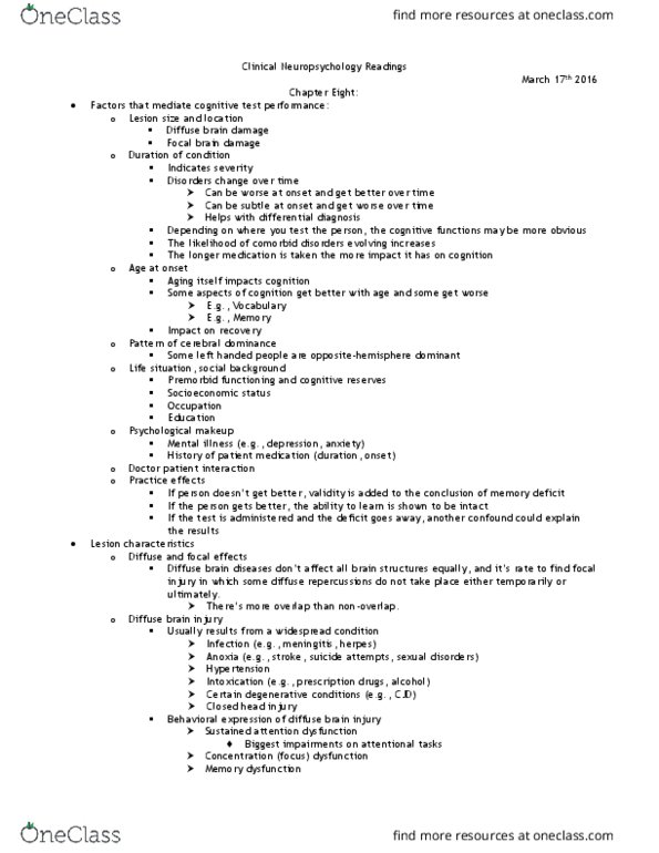 PSYC31H3 Chapter Notes - Chapter 8: Visual Acuity, Pain Management, Advantageous thumbnail