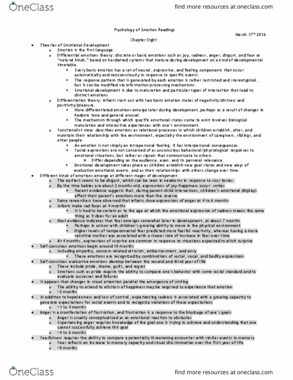 PSYC18H3 Chapter Notes - Chapter 8: Ventromedial Prefrontal Cortex, Executive Functions, David Buss thumbnail