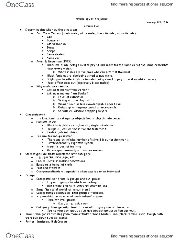 PSYC12H3 Lecture Notes - Lecture 2: Boxing Day Shooting, Hasidic Judaism, Sideburns thumbnail