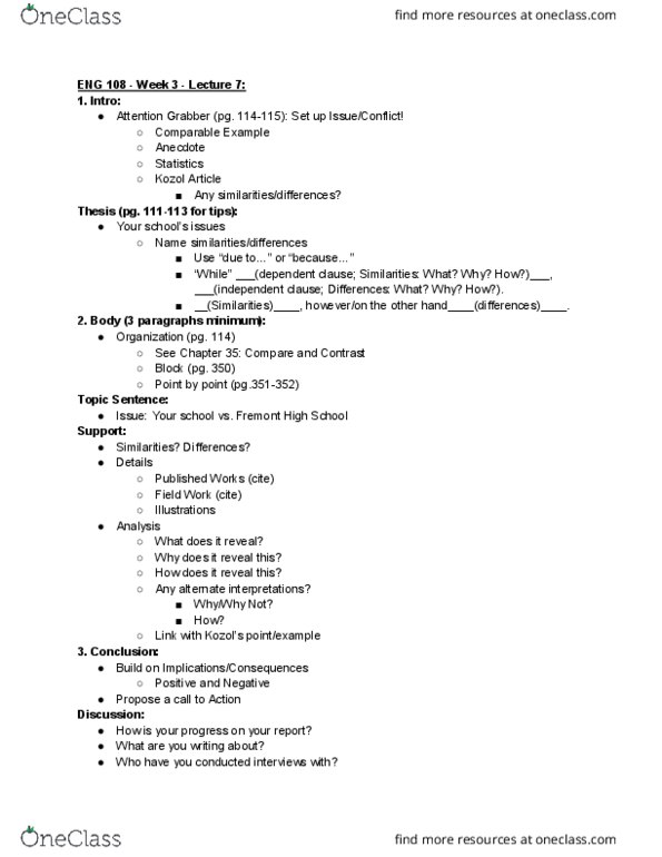 ENG 108 Lecture Notes - Lecture 7: Dependent Clause, Independent Clause thumbnail