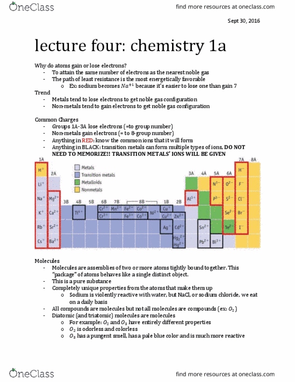 CHEM 1A Lecture Notes - Lecture 4: Ferrous, Copper(I) Iodide, Hydronium thumbnail