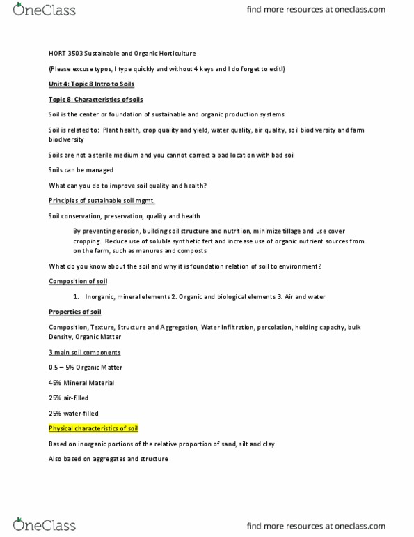 HORT 3503 Lecture Notes - Lecture 8: Magnesium, Protozoa, Lead thumbnail