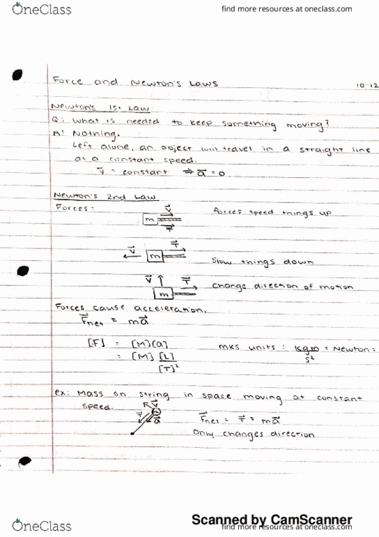 PHYS 141 Lecture 11: Force and Newton's Laws thumbnail