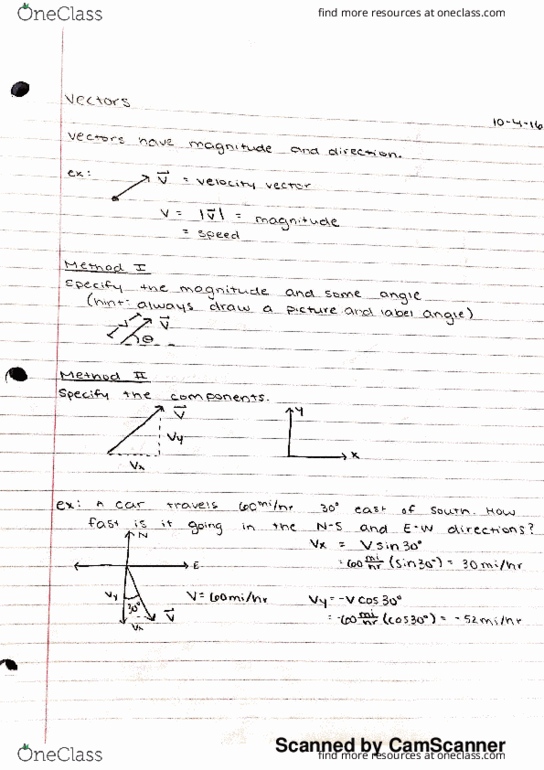 PHYS 141 Lecture 7: Vectors thumbnail