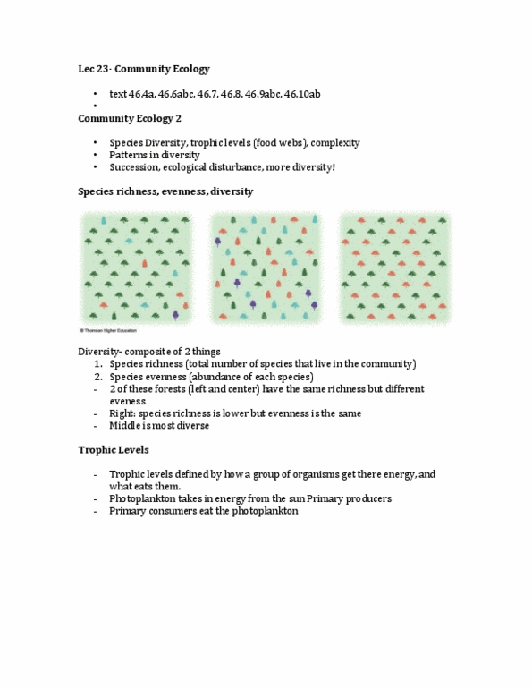 Biology 1001A Lecture Notes - Insular Biogeography, Herbivore, Ecological Succession thumbnail