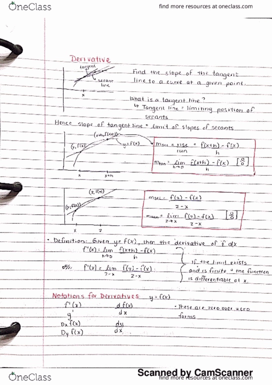 MATH100 Lecture 6: Derivatives thumbnail