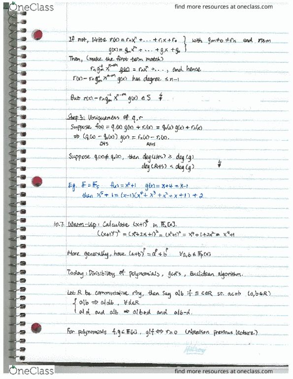 MATH 235 Lecture Notes - Lecture 15: Commutative Ring, Empty Set thumbnail