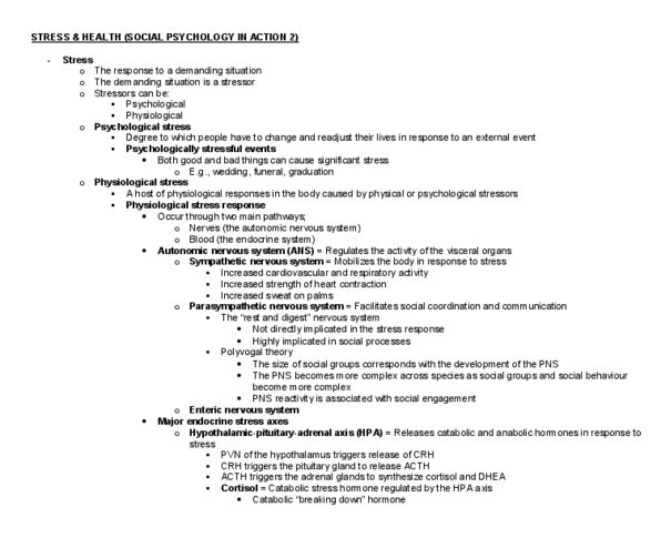 PSYB10H3 Lecture Notes - Lecture 11: Telomerase, Adrenocorticotropic Hormone, Perceived Control thumbnail