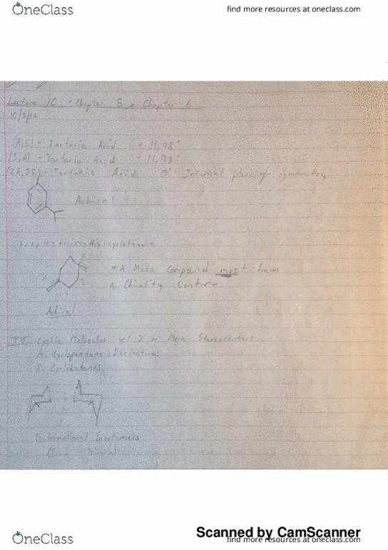 CHE 331 Lecture 10: Organic Chemistry Lecture 10 Notes thumbnail