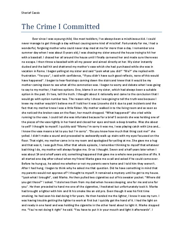 ITM 102 Lecture : The Crime I Committed.docx thumbnail