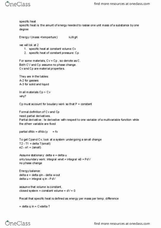 MAE 204 Lecture Notes - Lecture 11: Energy Economics, Wnet, Ideal Gas thumbnail