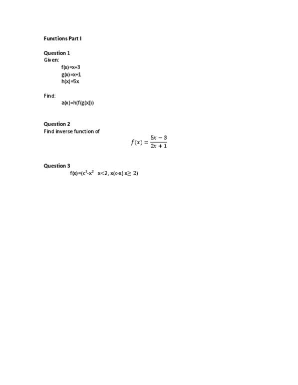 MAT135H1 Lecture Notes - Inverse Function thumbnail