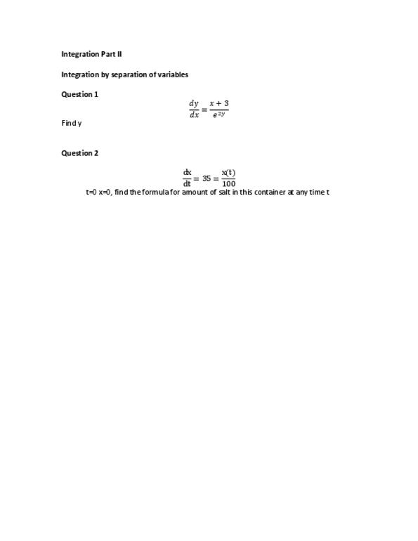 MAT135H1 Lecture : Integration Part II thumbnail