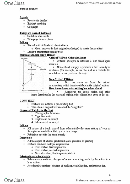 SMC228H1 Lecture Notes - Lecture 7: Expurgation, Scene7, Copyright Term thumbnail