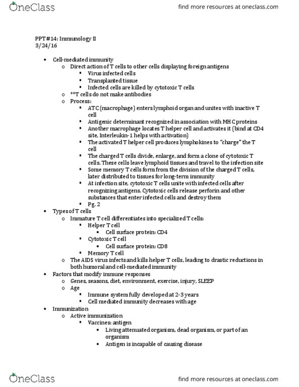 BIOS10115 Lecture Notes - Lecture 14: Subcutaneous Injection, Fetus, Dna Vaccination thumbnail