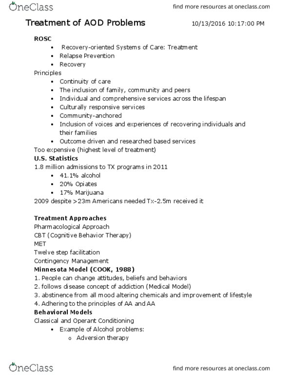 PSY 460 Lecture Notes - Lecture 6: Operant Conditioning thumbnail