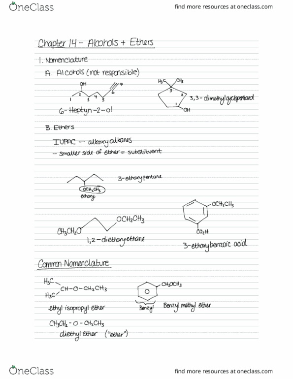 CHEM263 Lecture Notes - Lecture 4: Trifluoromethanesulfonate, Epoxide, Diethyl Ether thumbnail