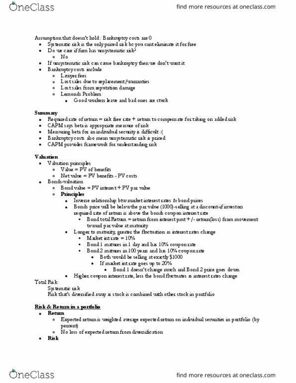 FIN 3104 Lecture Notes - Lecture 18: Weighted Arithmetic Mean, Inverse Relation, S&P 500 Index thumbnail