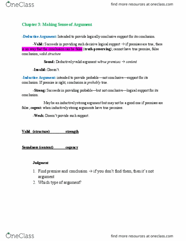 CAS PH 160 Lecture Notes - Lecture 3: Soundness, U.S. Bancorp, Co-Premise thumbnail