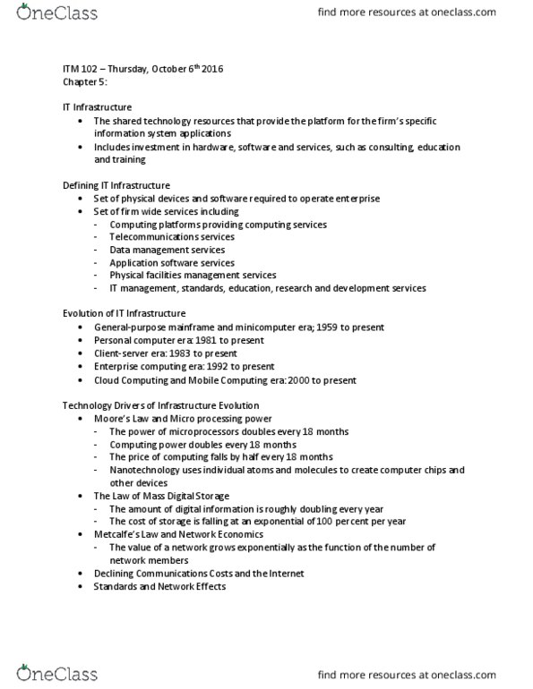 ITM 102 Lecture Notes - Lecture 4: Infosys, Novell, Nortel thumbnail