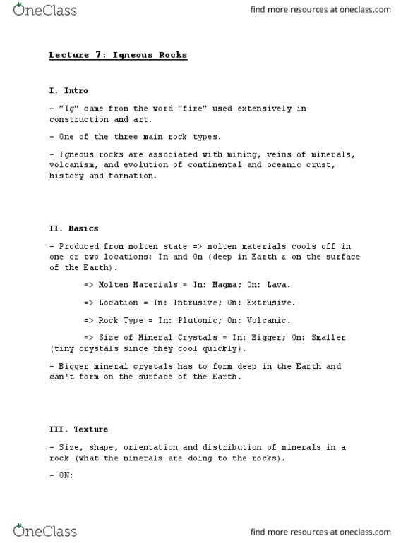 GEOG 1120 Lecture Notes - Lecture 7: Pyroxene, Viscosity, Phanerite thumbnail