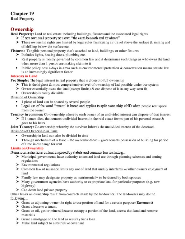 MCS 3040 Chapter Notes - Chapter 19: Professional Liability Insurance, The Sequence, Land Registration thumbnail