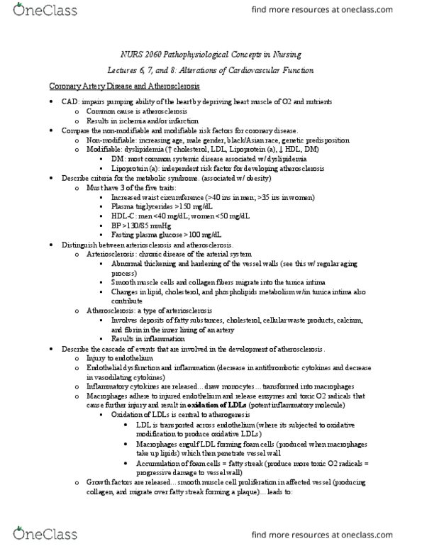 NURS 2060 Lecture Notes - Lecture 7: Cardiogenic Shock, Fibroblast, Dietary Fiber thumbnail