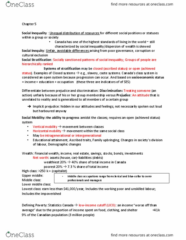 SOCI-100 Lecture Notes - Lecture 3: Social Forces, Working Poor, Implicit Stereotype thumbnail