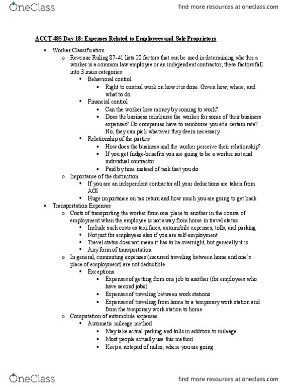 ACCT 485 Lecture Notes - Lecture 18: Independent Contractor, Ordinary Days thumbnail