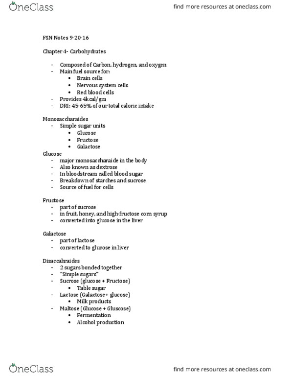 FSN 101 Lecture Notes - Lecture 5: Aspartame, Pectin, Sorbitol thumbnail