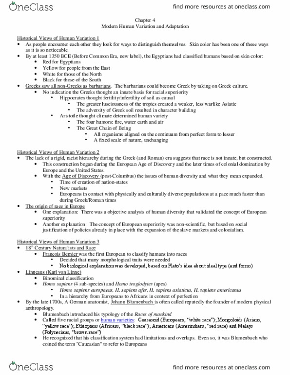 ANT101H5 Lecture Notes - Lecture 7: Sickle Cell Trait, Single-Nucleotide Polymorphism, Human Genome Project thumbnail