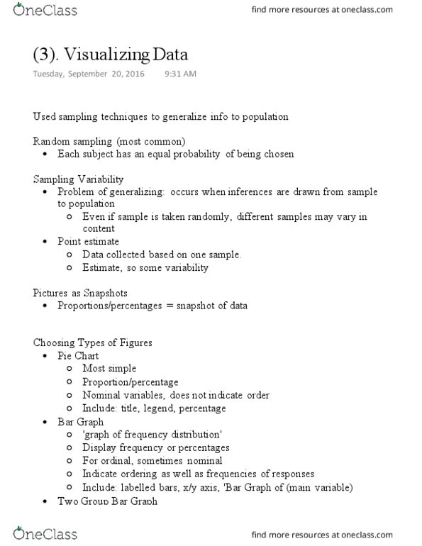 SOCI 311 Lecture Notes - Lecture 3: Frequency Distribution, Histogram, Survival Analysis thumbnail