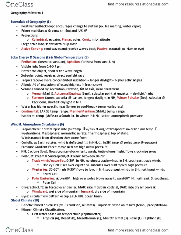 GEOG 3B Lecture Notes - Lecture 1: Subsolar Point, Equinox, Jet Stream thumbnail