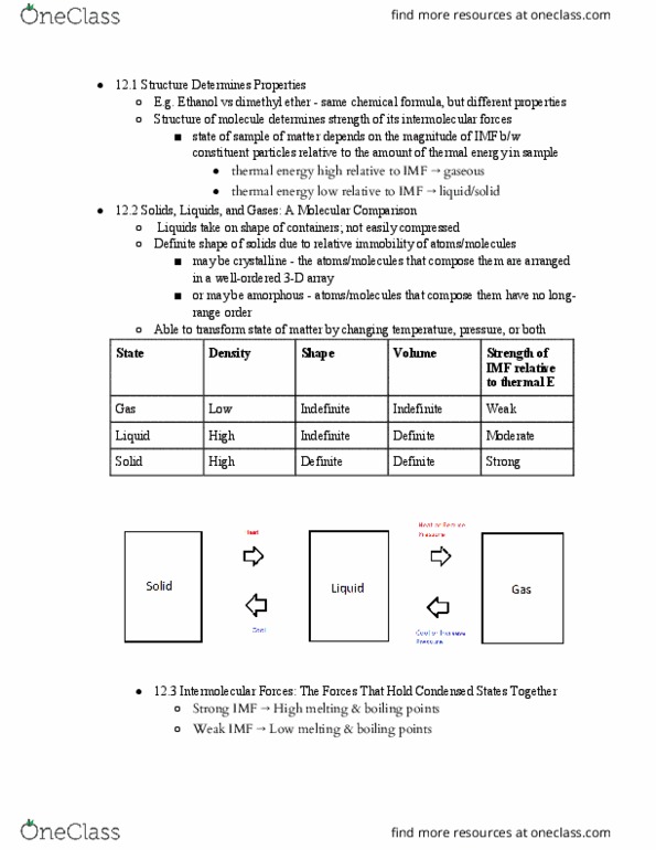 CHEM 1B Chapter 12: Chapter 12 Liquids, Solids, and Intermolecular Forces thumbnail