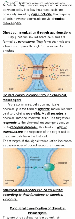 PSL201Y1 Chapter Notes - Chapter 5: Signal Transduction, Lipid Bilayer, Paracrine Signalling thumbnail