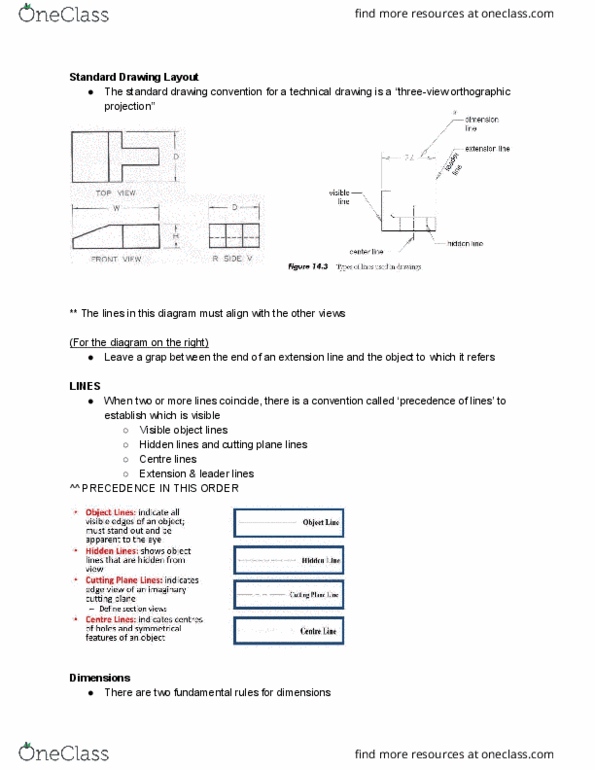 ECOR 1010 Lecture Notes - Lecture 6: Technical Drawing thumbnail