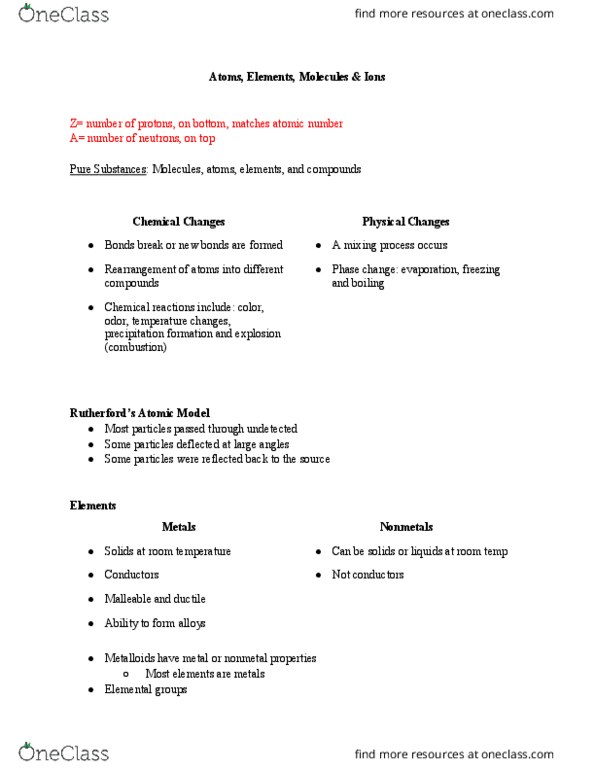 CHEM 103 Lecture Notes - Lecture 1: Nonmetal, Atomic Number, Lanthanide thumbnail