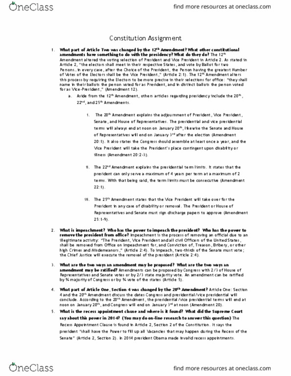 POL_SC 1100 Chapter Notes - Chapter 1: Recess Appointment, Pro Forma, Gannett Company thumbnail