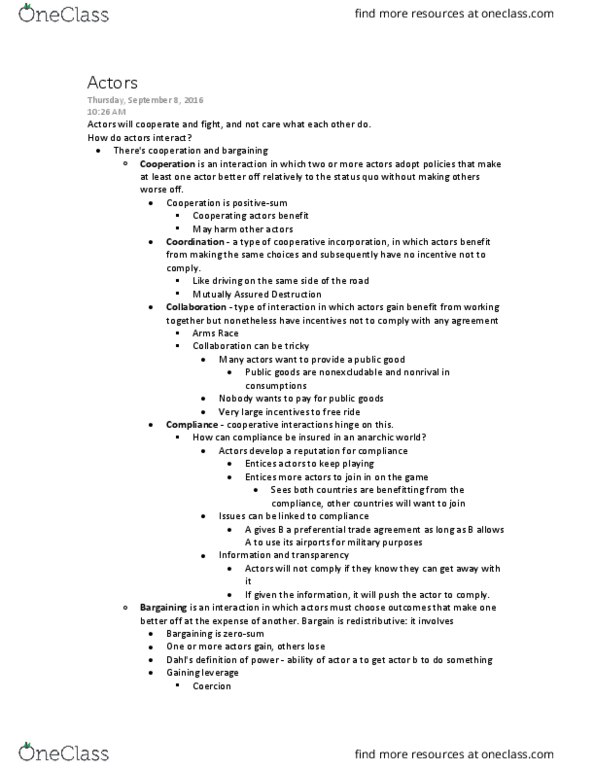 PSCI 3328 Lecture Notes - Lecture 4: Mutual Assured Destruction thumbnail