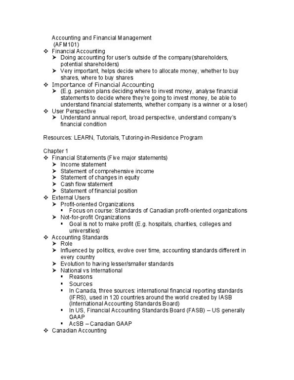 AFM101 Lecture Notes - Accrual, Net Income, Income Statement thumbnail