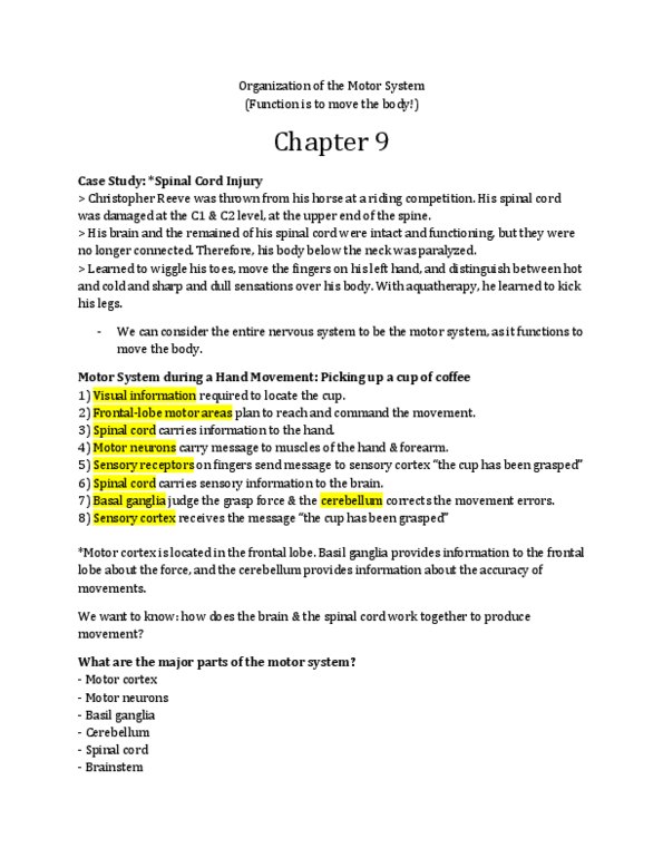 PSY318H5 Chapter Notes -Vestibular System, Christopher Reeve, Cortical Map thumbnail