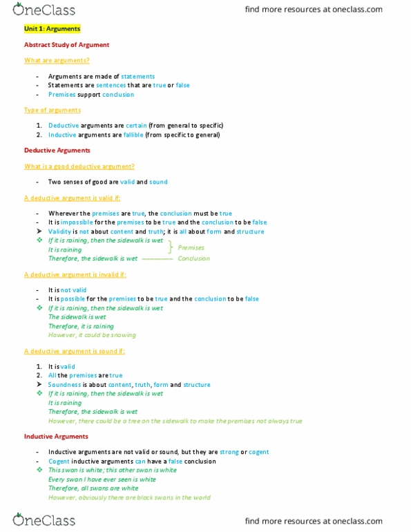 PHL245H1 Lecture Notes - Lecture 1: Propositional Calculus, Atomic Sentence, Deductive Reasoning thumbnail