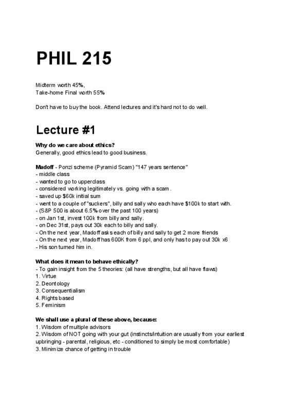 PHIL215 Lecture Notes - S&P 500 Index, Elitism, Deontological Ethics thumbnail