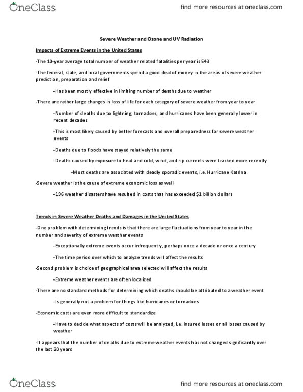 ATMO 336 Lecture Notes - Lecture 9: Greenhouse Gas, Lightning, Chlorofluorocarbon thumbnail