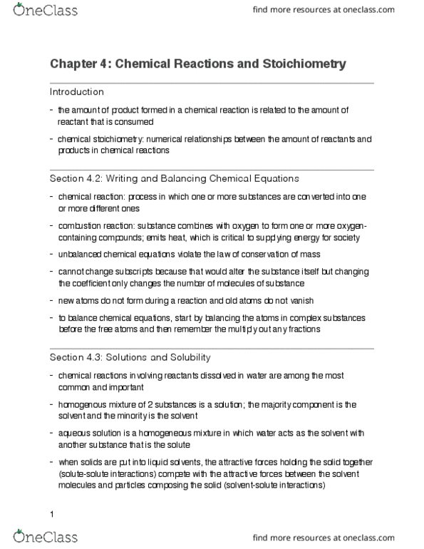 CHMA10H3 Chapter Notes - Chapter 4: Ionic Compound, Chemical Equation, Strong Electrolyte thumbnail